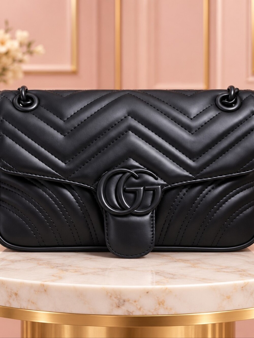 Marmont Black Quilted Shoulder Bag